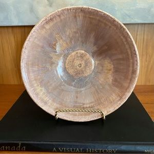 Hand Thrown Studio Art Pottery Bowl Glazed  Artist Signed Hand Painted Dish